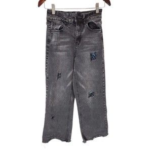 YMI Women's Black‎ Fly Zip Five Pockets Style Distressed Denim Jeans Size 9/29